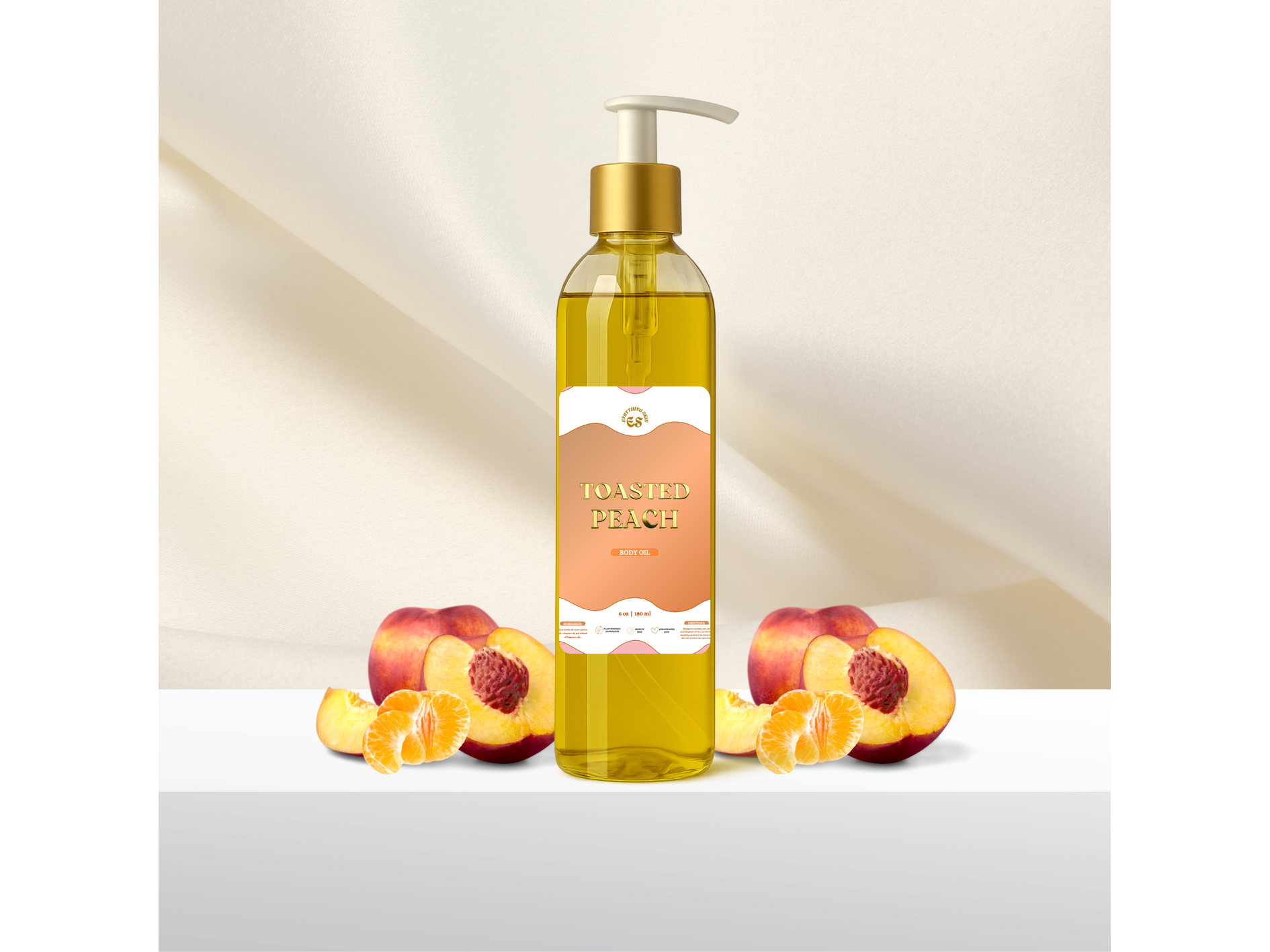 toasted peach body oil